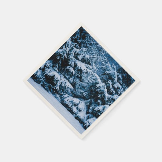 Winterwald Weihnachtsbaum Serviette (Ecke)