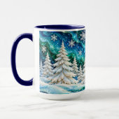 Winterwald-Weihnachtsbecher Tasse (Links)