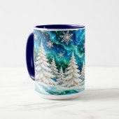 Winterwald-Weihnachtsbecher Tasse (Vorderseite Links)