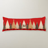 Winterwald Weihnachtsmonogramm Seitenschläferkissen (Vorderseite)