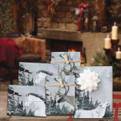 Winterwald Weißer Wolf Stag & Pferd Geschenkpapier Set