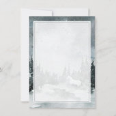 Winterwald Weißes Pferd Frohe Weihnachten Karte (Rückseite)