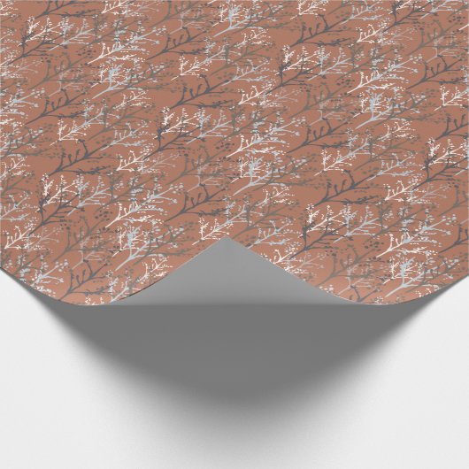 Winterwald Winterbäume Geschenkpapier (Ecke)