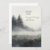 Winterwald Winterschneeflatter Ferienkarte Feiertagskarte (Vorne/Hinten)