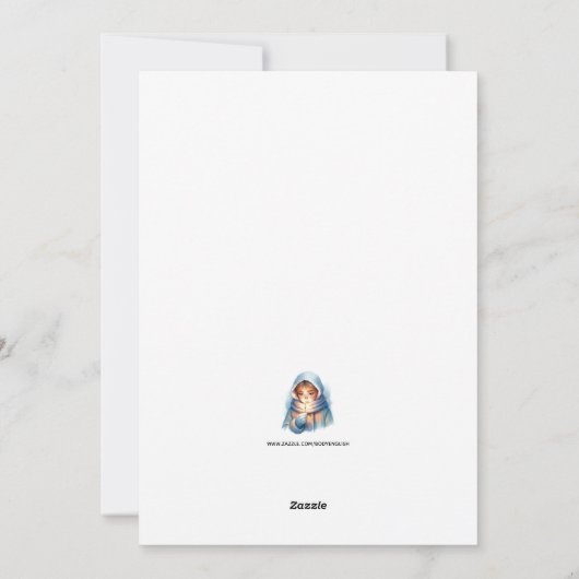 Winterwald Winterschneeflatter Ferienkarte Feiertagskarte (Rückseite)