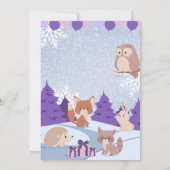 Winterwald zum Geburtstag Einladung (Rückseite)