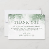 Winterwaldbaby-Dusche Vielen Dank Dankeskarte (Vorderseite)