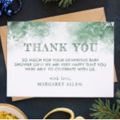 Winterwaldbaby-Dusche Vielen Dank Dankeskarte