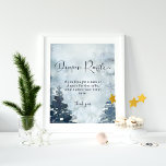 Winterwaldbaby es ist kalt vor der Windelraffle Poster<br><div class="desc">Wasserfarbenes Winterwaldbaby es ist kalt draußen vor dem Windeln Tombola Poster. Matching-Elemente verfügbar.</div>