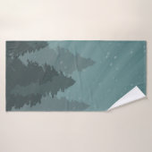 Winterwaldbadehandtuch Badehandtuch (Badehandtuch)