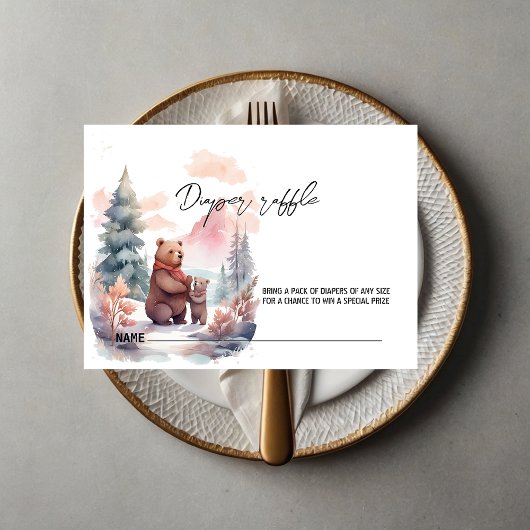 Winterwaldbären-Windeln Begleitkarte