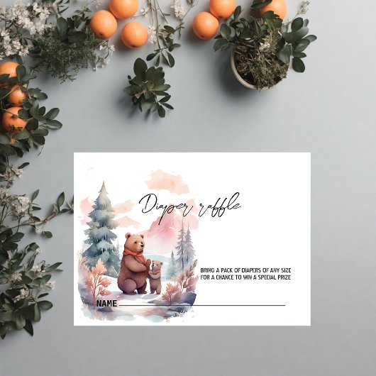 Winterwaldbären-Windeln Begleitkarte