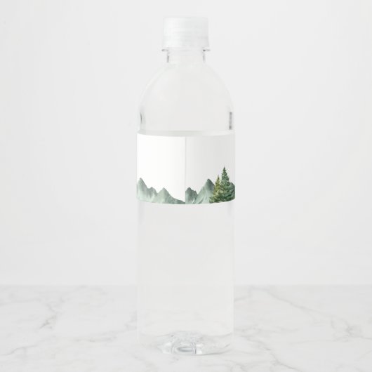 Winterwaldbärendusche Wasserflaschenetikett (Rückseite)