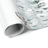Winterwaldbäume & Hirsche Geschenkpapier (Rolleneckpunkt)