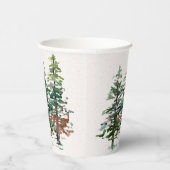 Winterwaldbäume Pappbecher (Rechts)