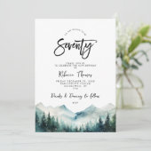 Winterwaldberg 70. Geburtstagseinladung Einladung (Stehend Vorderseite)