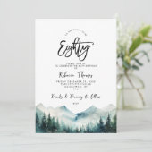 Winterwaldberg 80. Geburtstagseinladung Einladung (Stehend Vorderseite)