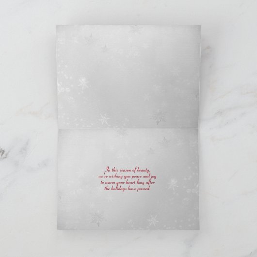 Winterwälder mit Kiefernholz Karte (Innenseite)