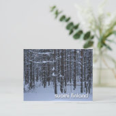 Winterwälder von Suomi Finnland Postkarte (Stehend Vorderseite)
