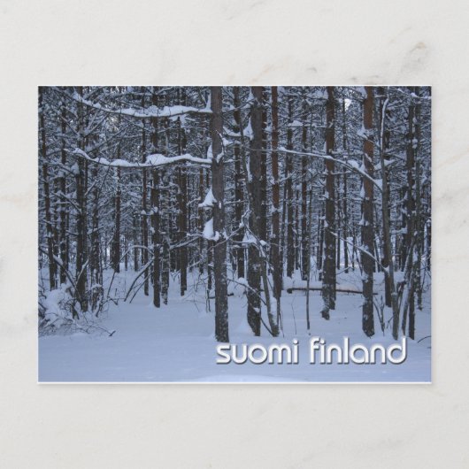 Winterwälder von Suomi Finnland Postkarte (Vorderseite)