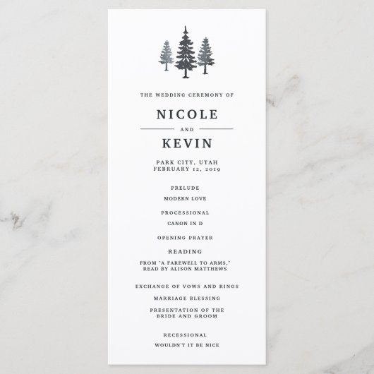 Winterwaldfeier Programm (Vorderseite)