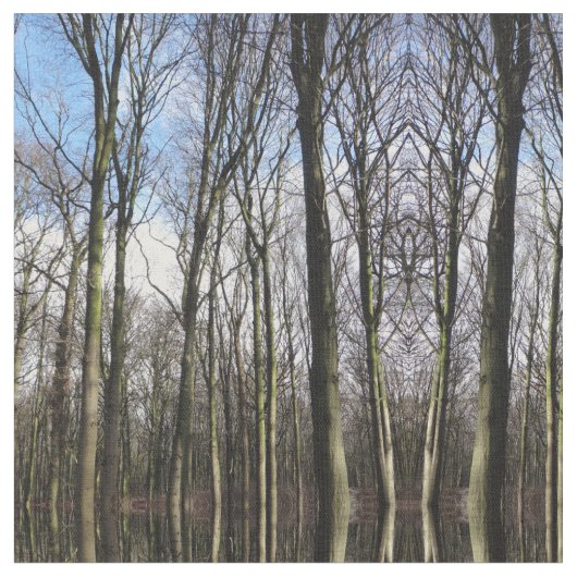 WinterwaldFotogewebe Stoff (Nahaufnahme)