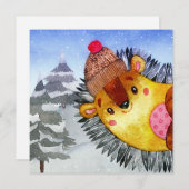 Winterwaldfreunde Igel Zeichnend (Vorne/Hinten)