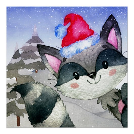 Winterwaldfreunde - Illustration Poster (Vorderseite)