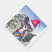 Winterwaldfreunde - Illustration Serviette (Ecke)