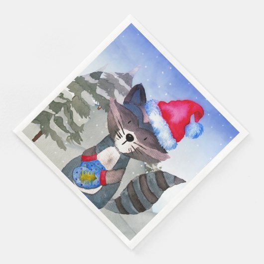 Winterwaldfreunde - Illustration Serviette (Ecke)