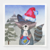 Winterwaldfreunde - Illustration Serviette (Vorderseite)