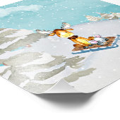 Winterwaldfreunde - Tierabbildungen Fotodruck (Ecke)