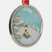 Winterwaldfreunde - Tierabbildungen Ornament Aus Metall (Rechts)