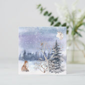 Winterwaldfüßer, Schüssel & Mond Karte (Stehend Vorderseite)