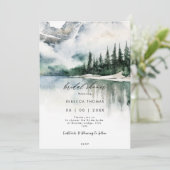 Winterwaldgebirgsdusche Einladung (Stehend Vorderseite)