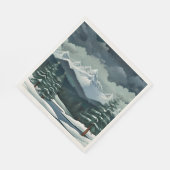 Winterwaldgebirgslandschaft Serviette (Ecke)