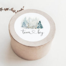 Winterwaldgeschlecht enthüllt Teamboy-Aufkleber