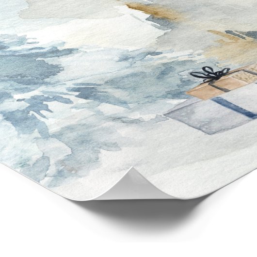 Winterwaldgeschlecht zeigt Boy- oder Girl-Diagramm Poster (Ecke)