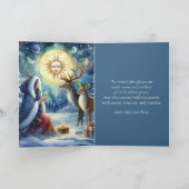 Winterwaldgöttin und Hirsche Karte (Innenseite)