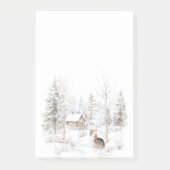 Winterwaldhirsche post-it klebezettel (Vorderseite)