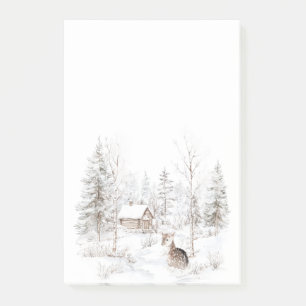 Winterwaldhirsche  post-it klebezettel