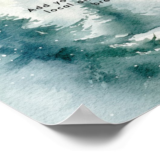 Winterwaldhochzeit - Bar Poster (Ecke)