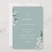 Winterwaldhochzeit Einladung (Vorderseite)