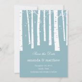 Winterwaldhochzeit rettet die Datumskarten Save The Date (Vorderseite)