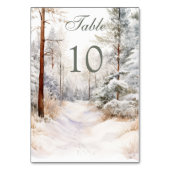 Winterwaldhochzeit Tischnummer (Vorderseite)