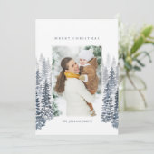 Winterwaldkarte Feiertagskarte (Stehend Vorderseite)