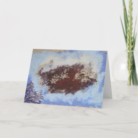 Winterwaldkarte Feiertagskarte (Vorderseite)