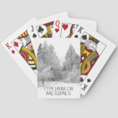 Winterwaldkarten Personalisierte Karten Spielkarten (Rückseite)