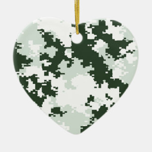 Winterwaldland-Camouflage Keramikornament