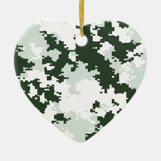 Winterwaldland-Camouflage Keramikornament (Vorne)